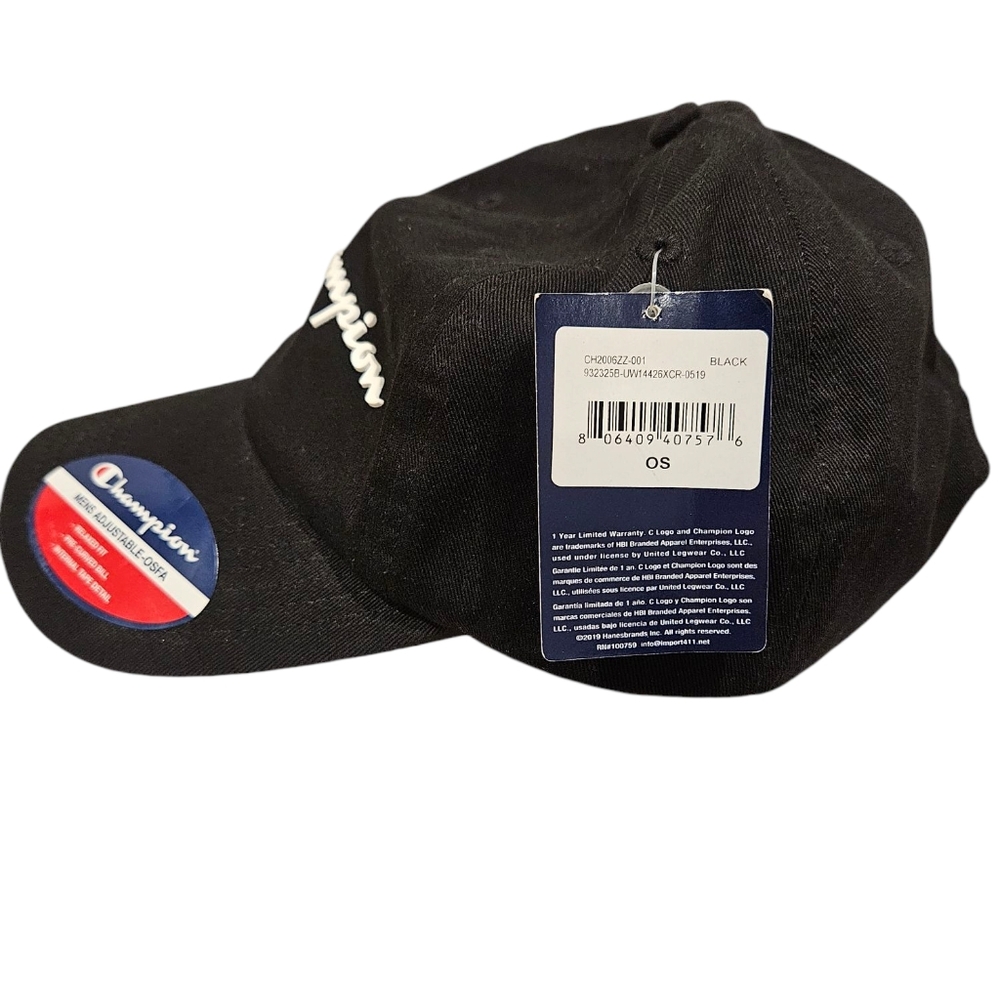Champion Mens Ameritage Dad adjustable hat NWT black embroidered relaxed logo - Picture 2 of 6